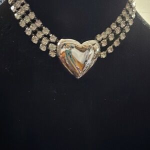 Elegant Silver Heart Necklace